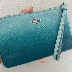 Coach Blue Ombre Wristlet